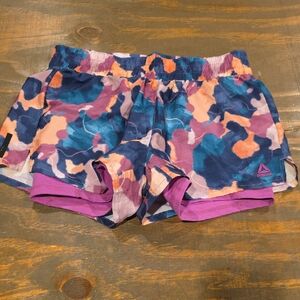 Reebok Women's Purple and Blue Athletic Shorts